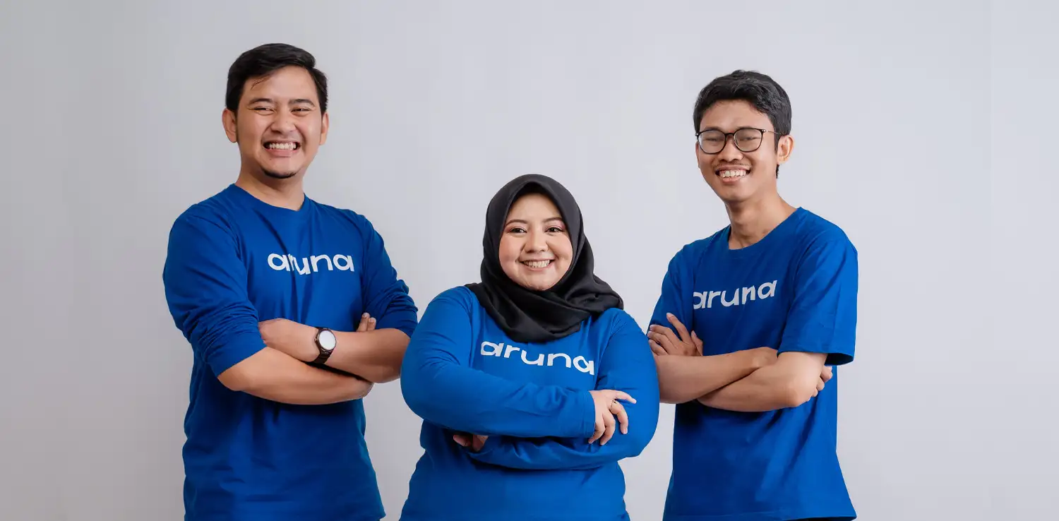 Co-founder Aruna Indraka Fadhlillah, Utari Octavianty, dan Farid Naufal Aslam. 