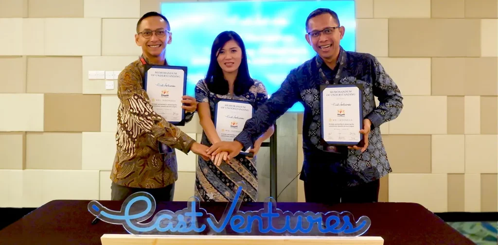 Dari kiri ke kanan: Muhammad Yusrizki (Ketua KADIN Net Zero Hub), Avina Sugarto (Partner East Ventures), dan Arief Wijaya (Program Director WRI Indonesia).