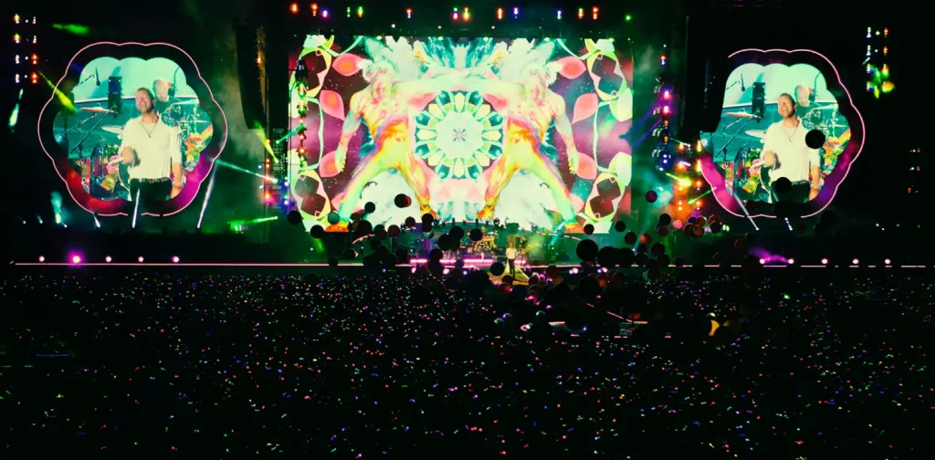 kerumunan penonton konser Coldplay di Seoul, Korea Selatan.