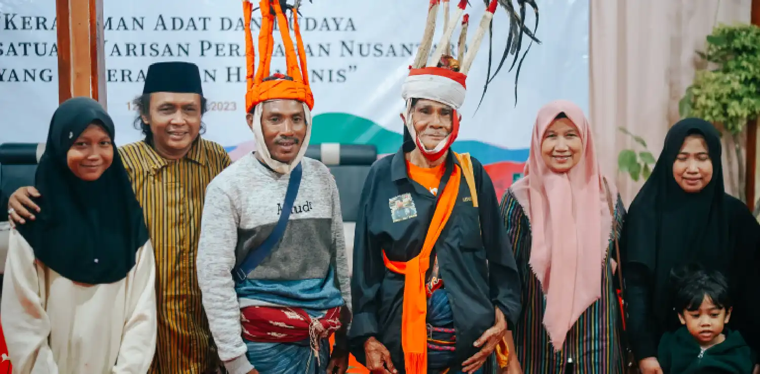 Ketua Lesbumi NU Jadul Maula (dua dari kiri) dalam acara Sarasehan Lesbumi NU di Wonogori, Jawa Tengah.