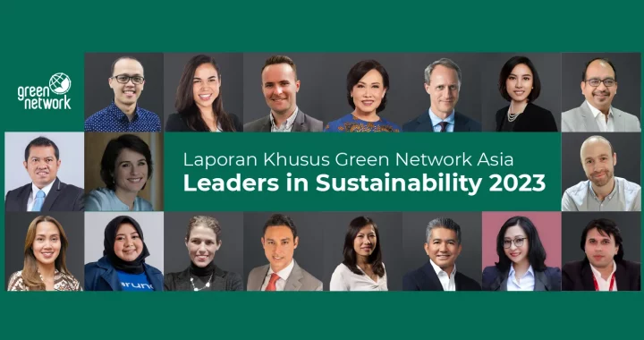 banner untuk Laporan Khusus 2023 Green Network Asia's Leaders in Sustainability berisi 16 Sustainability leaders