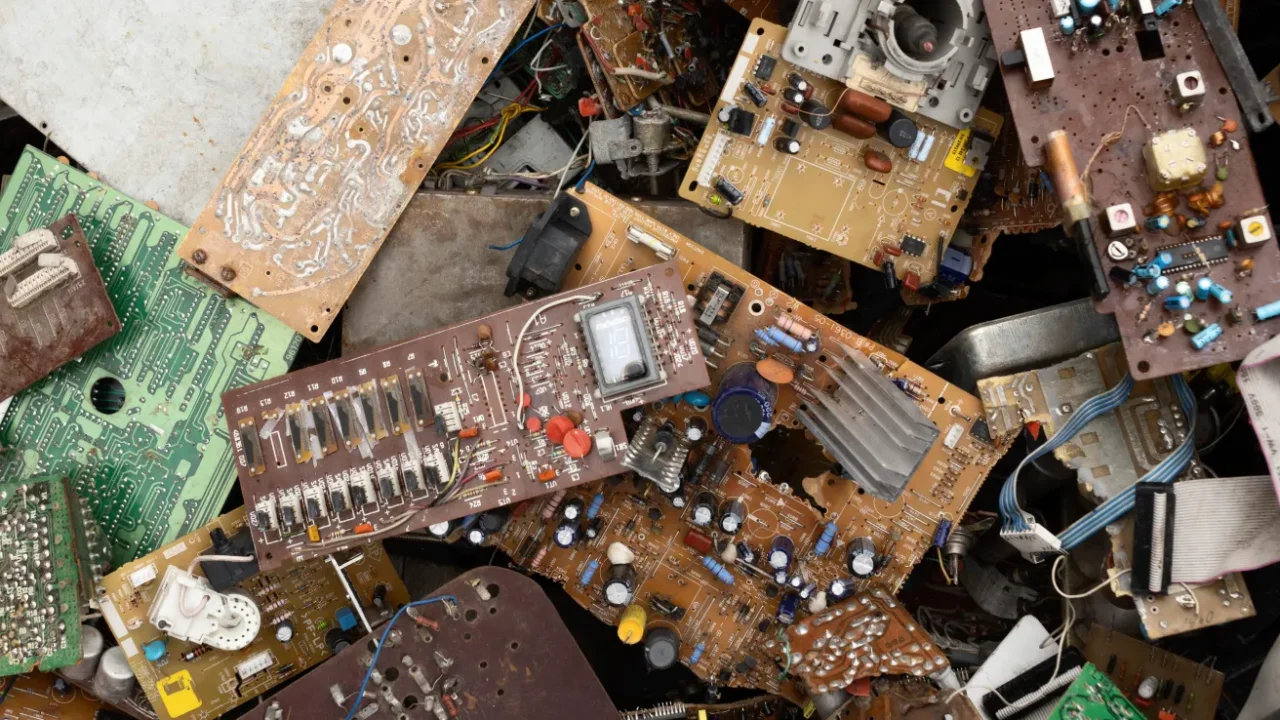 a bunch of dumped circuit boards