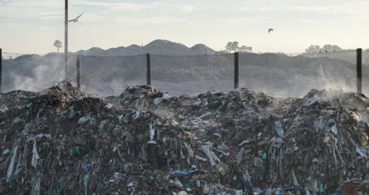 tumpukan sampah yang dibakar
