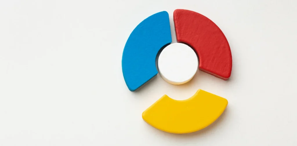 benda dari balok kayu yang dibentuk seperti diagram lingkaran