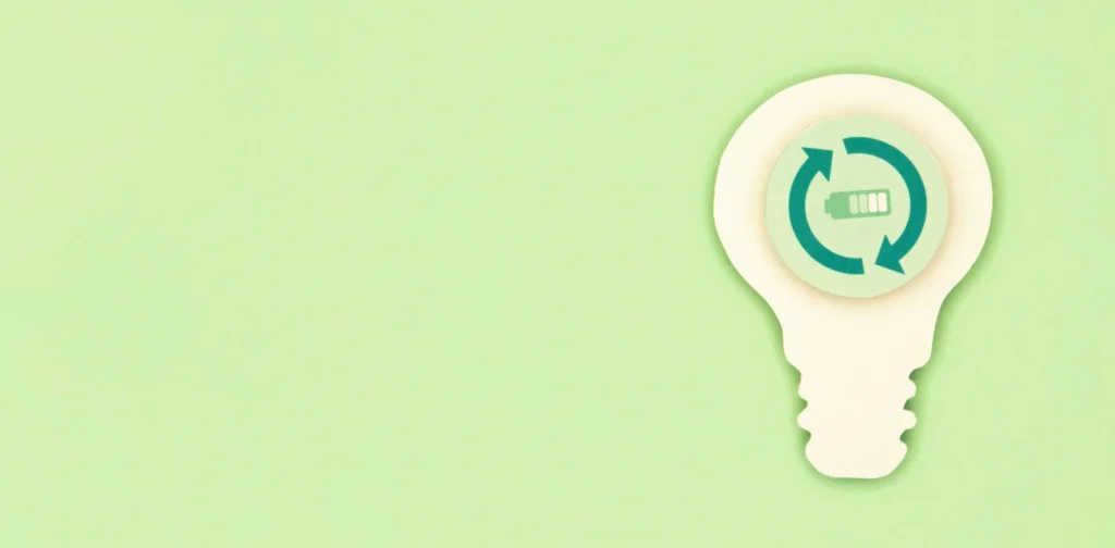 bentuk baterai dan lampu dari kerajinan